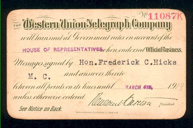      1919  Western Union Telegraph Company